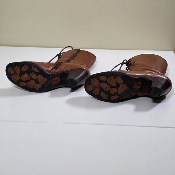 Born Victorian Mid Calf Lace Up Boots Womens US 7/38 W21360 Brown Leather Granny - Picture 9 of 16